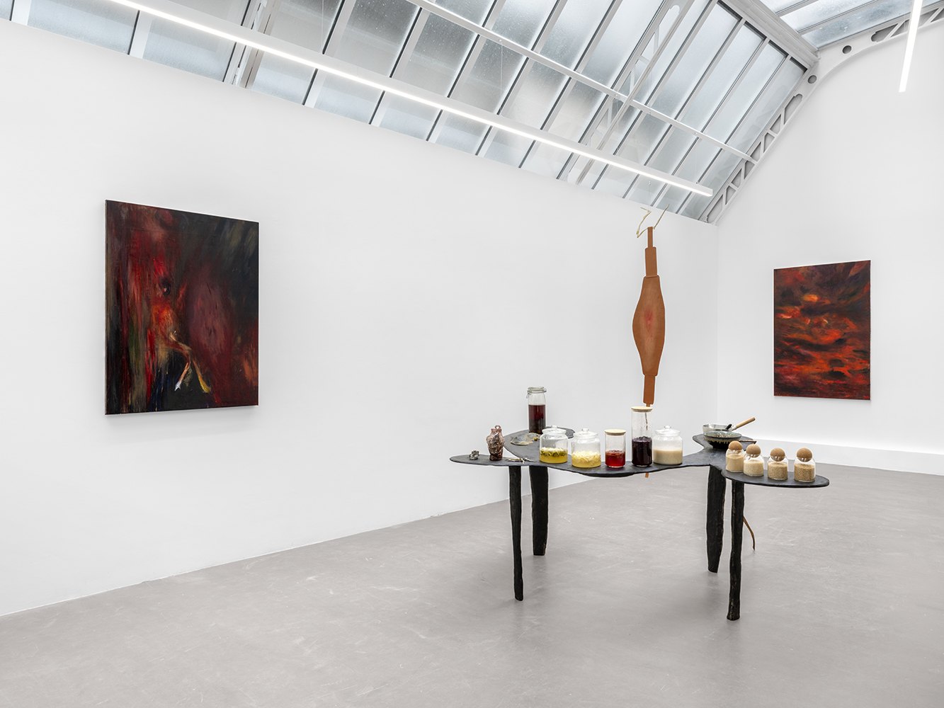 Installation view of The Animal We Carry, Bremond Capela, Paris, France, 2026